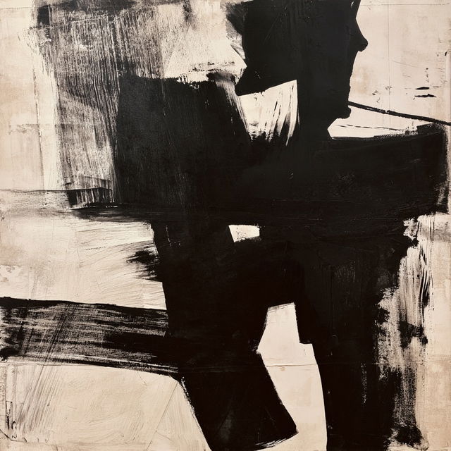 Franz Kline style, Midjourney V8.2, render 4 of 4