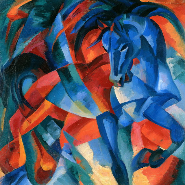 Franz Marc style, Midjourney V8.2, render 4 of 4