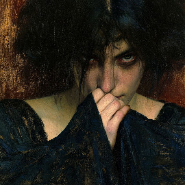 Franz von Stuck style, Midjourney V8.2, render 1 of 4