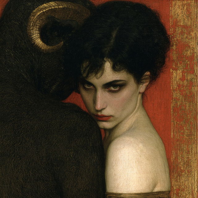Franz von Stuck style, Midjourney V8.2, render 3 of 4