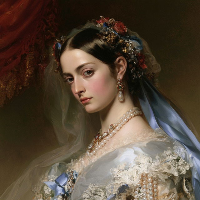 Franz Xaver Winterhalter style, Midjourney V8.2, render 3 of 4