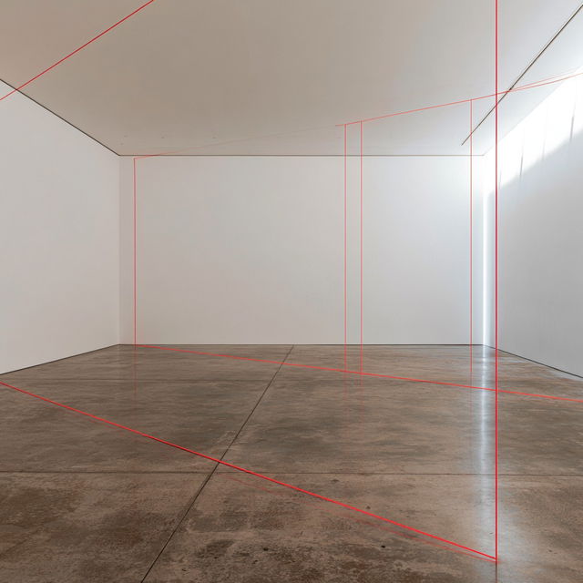 Fred Sandback style, Midjourney V8.2, render 2 of 4