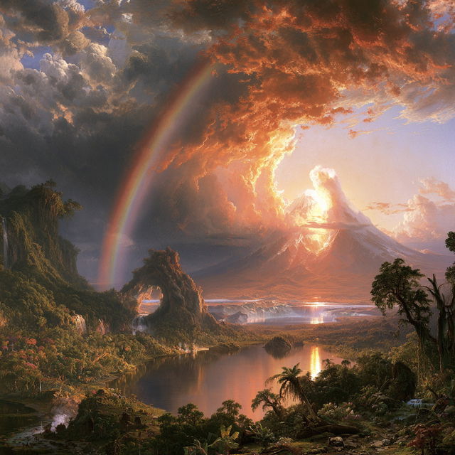 Frederic Edwin Church style, Midjourney V8.2, render 2 of 4