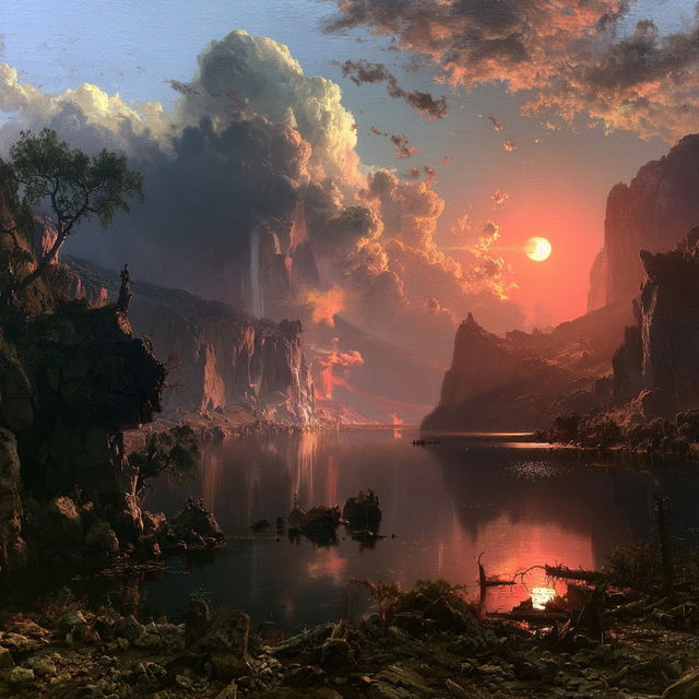 Frederic Edwin Church style, Midjourney V8.2, render 1 of 4