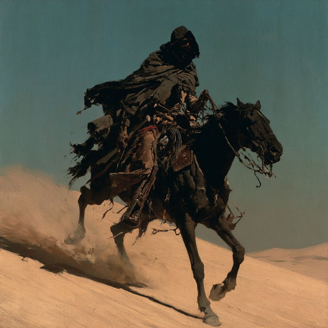 Frederic Remington style, Midjourney V8.2, render 2 of 4