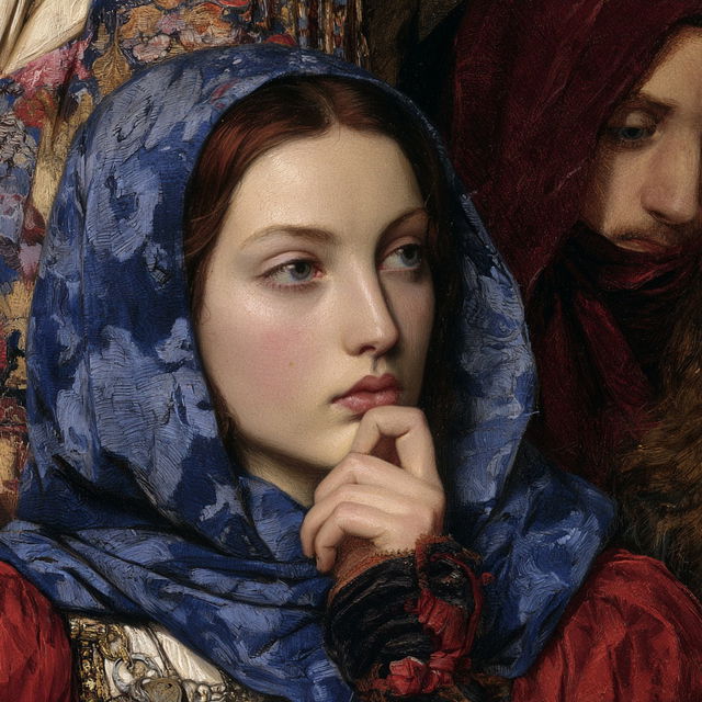 Frederic William Burton style, Midjourney V8.2, render 1 of 4