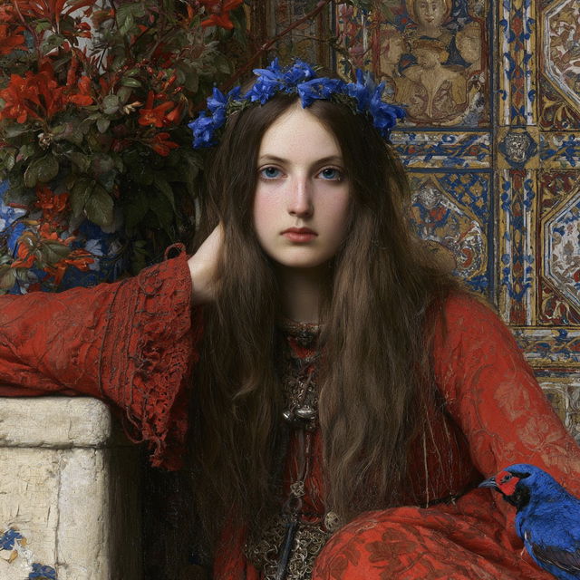 Frederic William Burton style, Midjourney V8.2, render 3 of 4