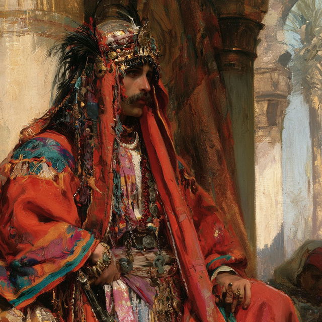 Frederick Arthur Bridgman style, Midjourney V8.2, render 1 of 4