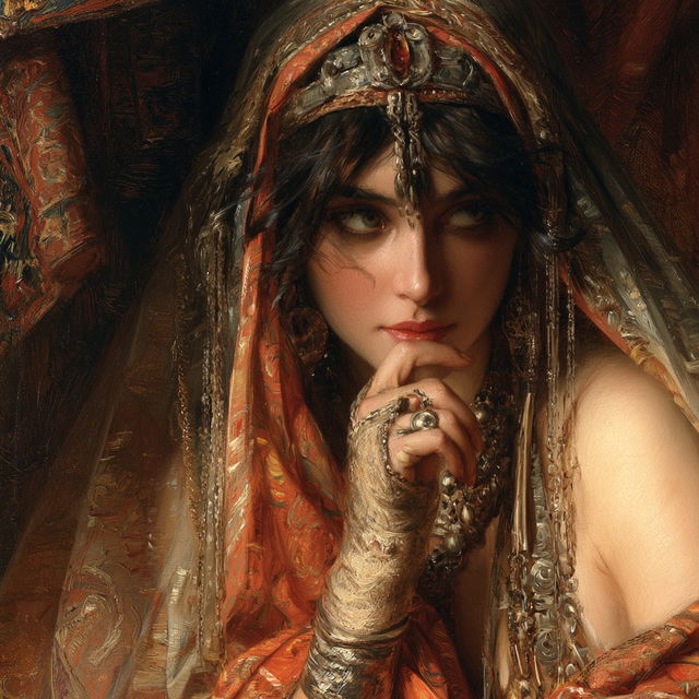 Frederick Arthur Bridgman style, Midjourney V8.2, render 3 of 4
