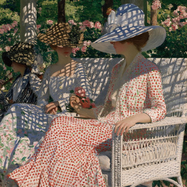 Frederick Carl Frieseke style, Midjourney V8.2, render 3 of 4