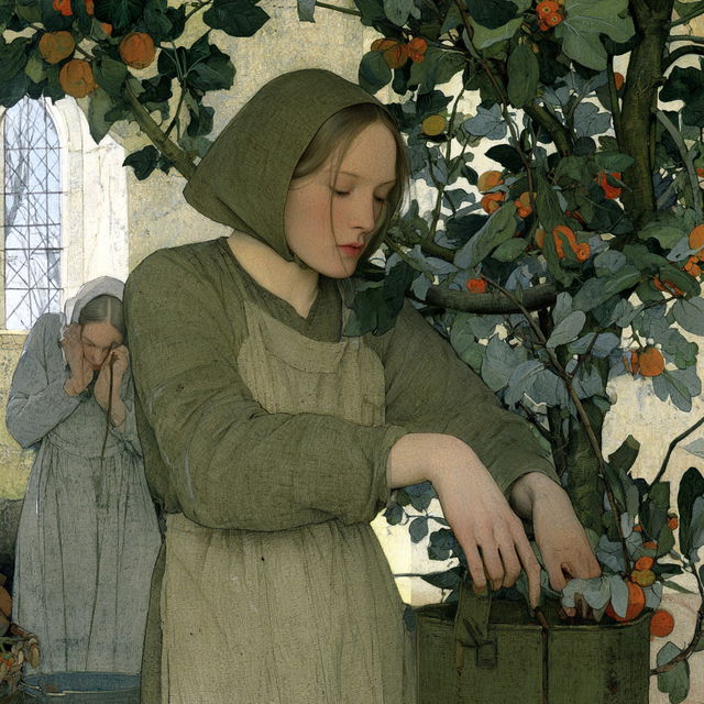 Frederick Cayley Robinson style, Midjourney V8.2, render 1 of 4
