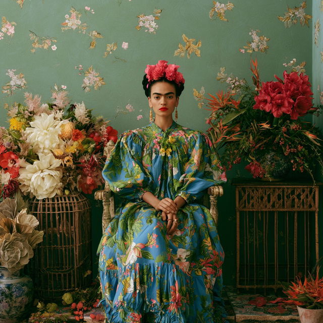Frida Kahlo style, Midjourney V8.2, render 2 of 4
