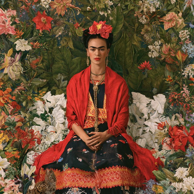 Frida Kahlo style, Midjourney V8.2, render 3 of 4