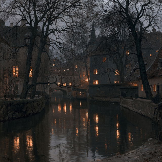 Frits Thaulow style, Midjourney V8.2, render 2 of 4
