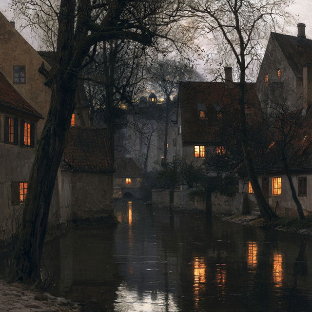 Frits Thaulow style, Midjourney V8.2, render 4 of 4