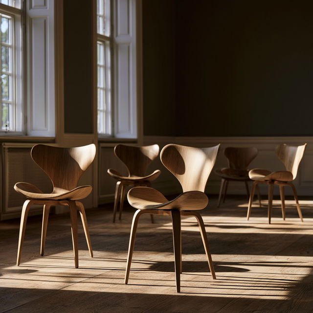 Fritz Hansen style, Midjourney V8.2, render 4 of 4