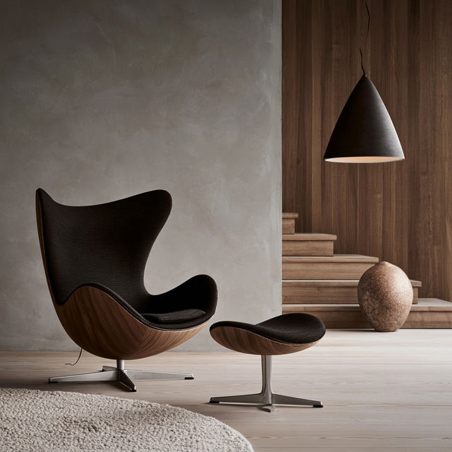 Fritz Hansen style, Midjourney V8.2, render 3 of 4