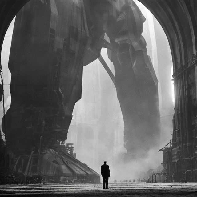 Fritz Lang style, Midjourney V8.2, render 3 of 4