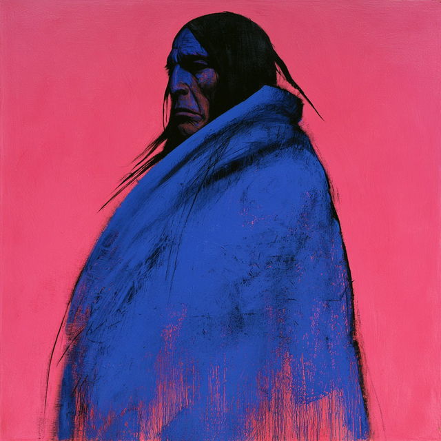 Fritz Scholder style, Midjourney V8.2, render 2 of 4