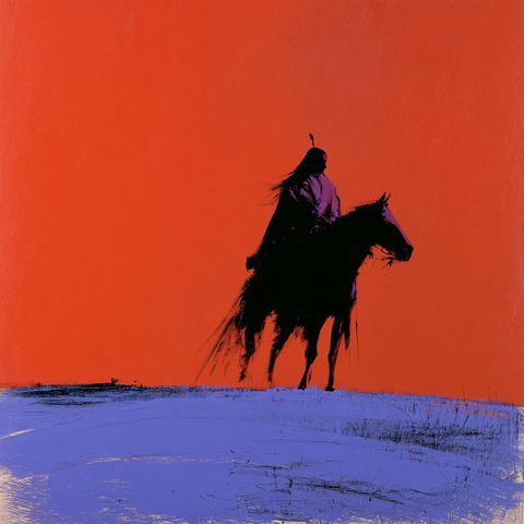 Fritz Scholder style (Painters), Midjourney V8.2