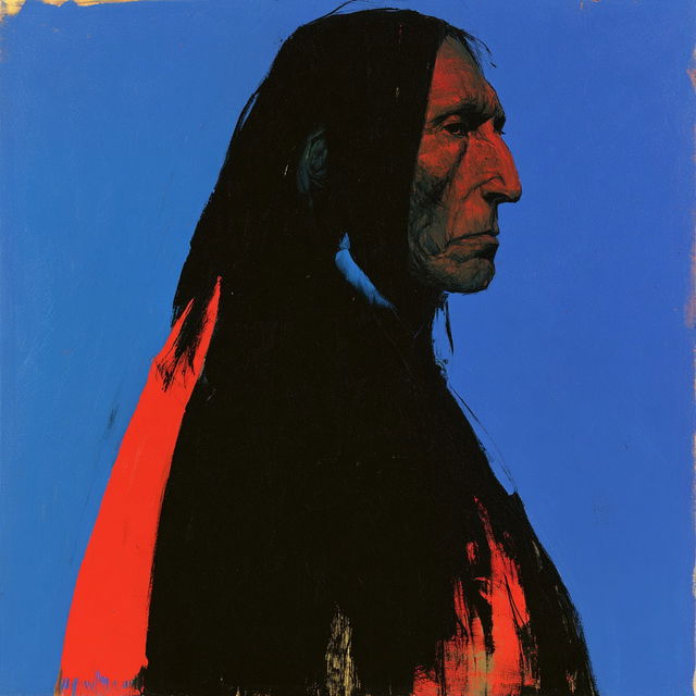 Fritz Scholder style, Midjourney V8.2, render 4 of 4