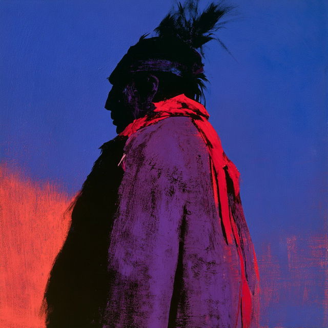 Fritz Scholder style, Midjourney V8.2, render 3 of 4