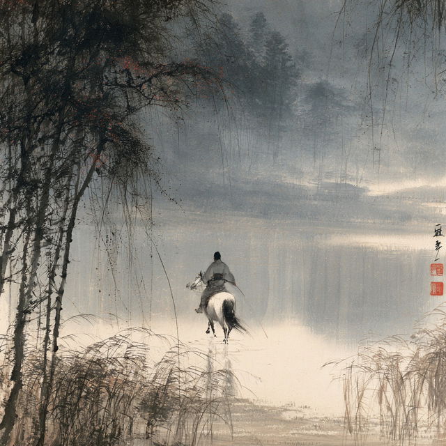 Fu Baoshi style, Midjourney V8.2, render 2 of 4