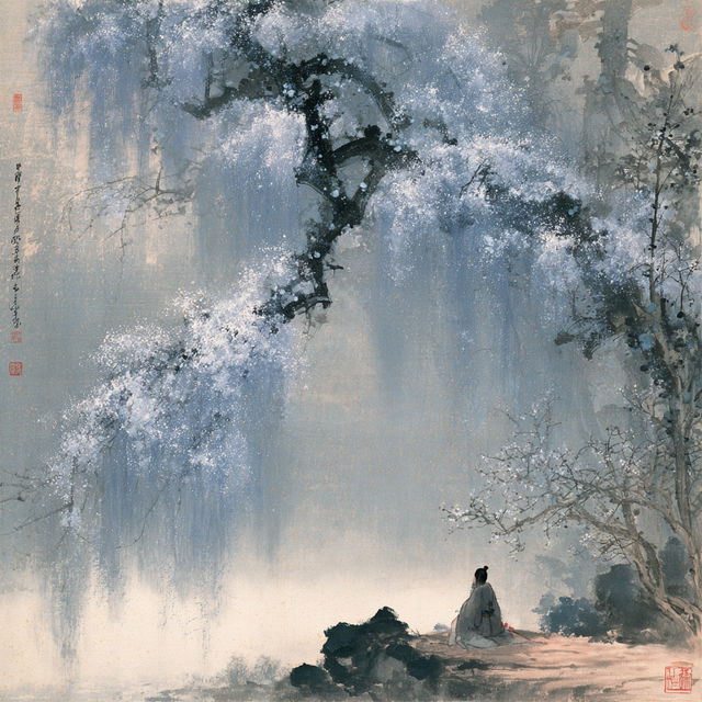 Fu Baoshi style, Midjourney V8.2, render 4 of 4