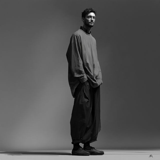 Full body height portrait style, Midjourney V8.2, render 3 of 4