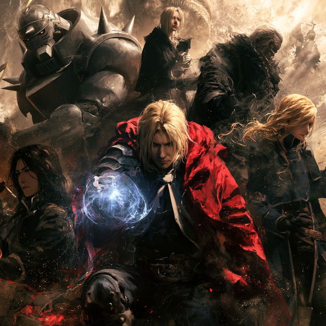 Fullmetal Alchemist style, Midjourney V8.2, render 4 of 4