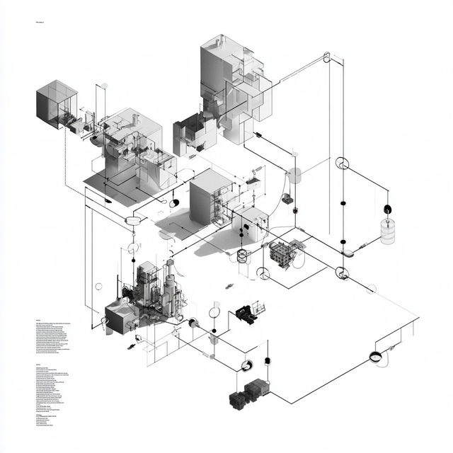 Functional block diagram style, Midjourney V8.2, render 4 of 4