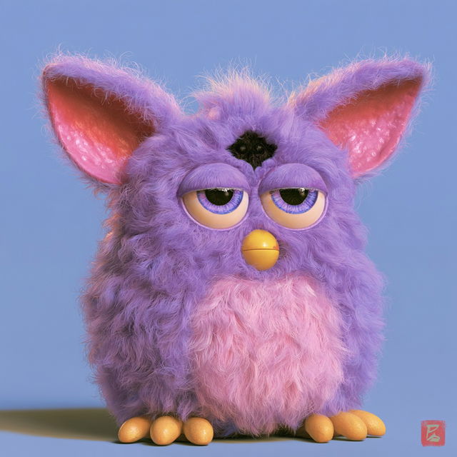 Furby style, Midjourney V8.2, render 2 of 4