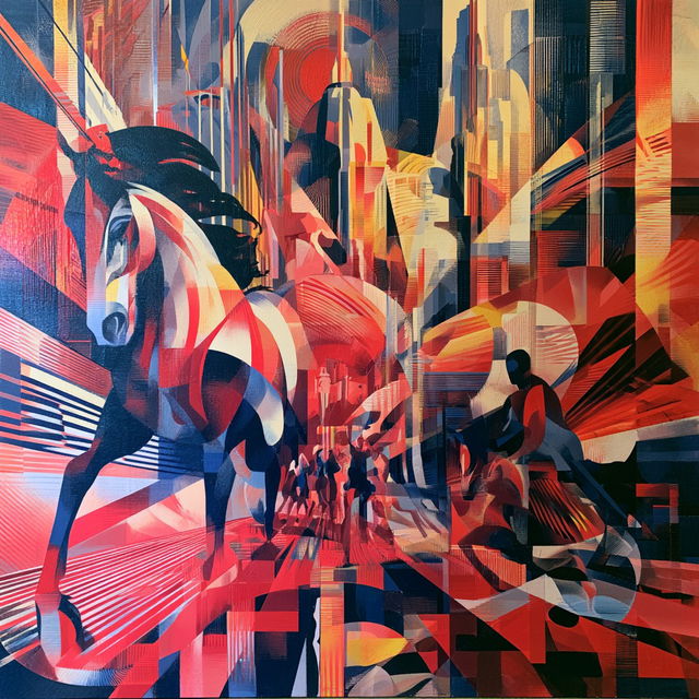 Futurism style, Midjourney V8.2, render 4 of 4