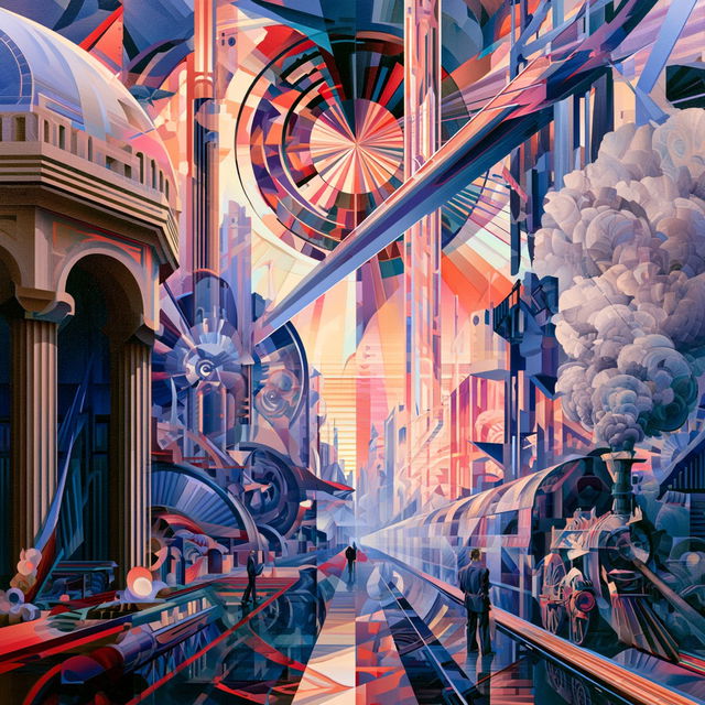 Futurism style, Midjourney V8.2, render 3 of 4