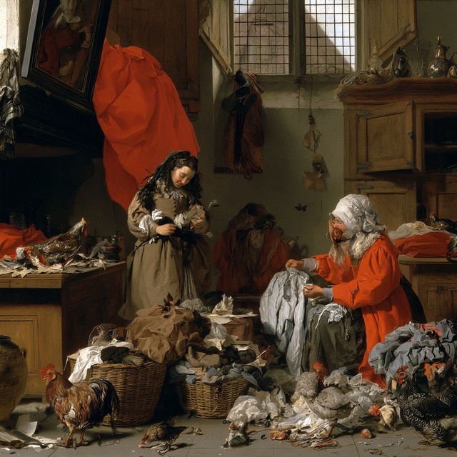 Gabriel Metsu style, Midjourney V8.2, render 2 of 4