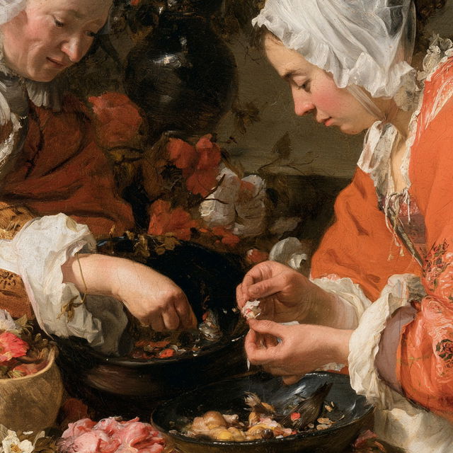 Gabriel Metsu style, Midjourney V8.2, render 4 of 4