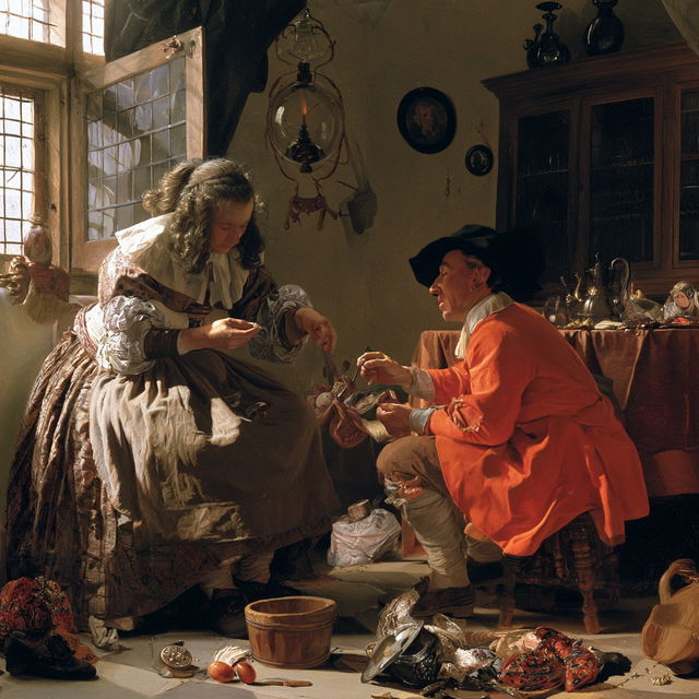 Gabriel Metsu style, Midjourney V8.2, render 3 of 4