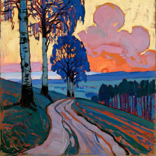 Gabriele Munter style, Midjourney V8.2, render 4 of 4