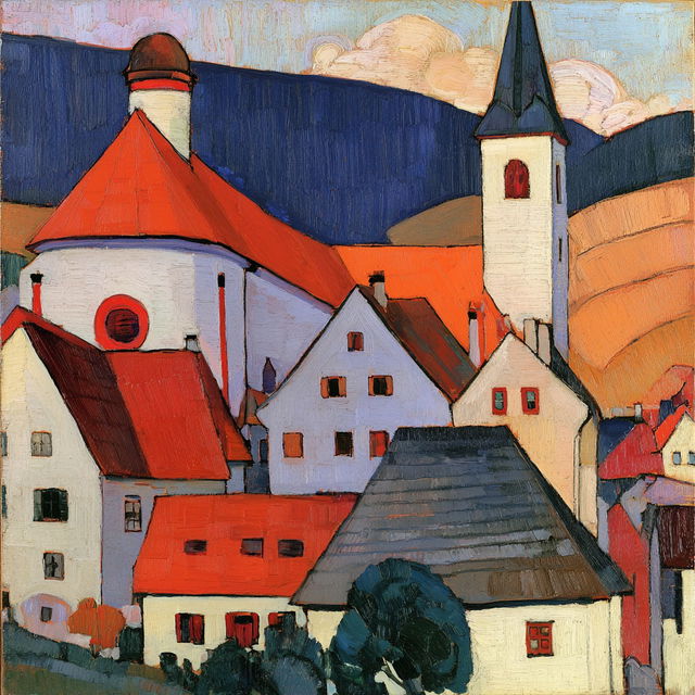 Gabriele Munter style, Midjourney V8.2, render 3 of 4