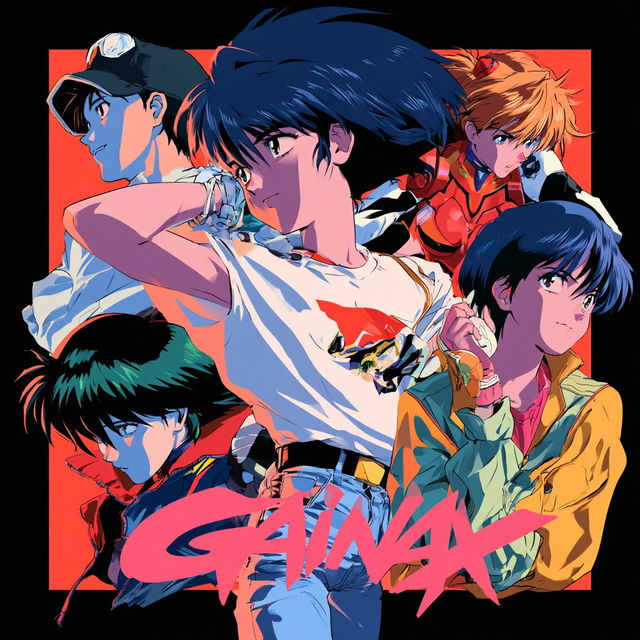 Gainax style, Midjourney V8.2, render 2 of 4