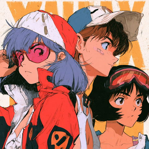 Gainax style (Titles), Midjourney V8.2