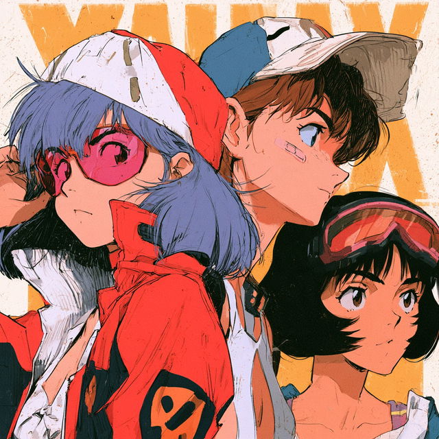 Gainax style, Midjourney V8.2, render 1 of 4