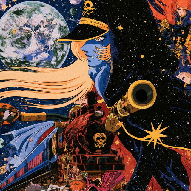 Galaxy Express 999 style, Midjourney V8.2, render 2 of 4