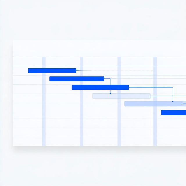 Gantt chart style, Midjourney V8.2, render 2 of 4