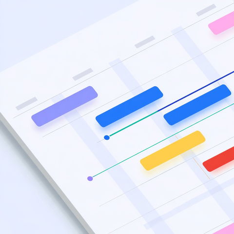 Gantt chart style (Techniques), Midjourney V8.2