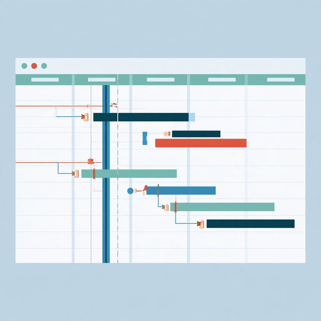 Gantt chart style, Midjourney V8.2, render 4 of 4
