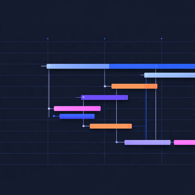 Gantt chart style, Midjourney V8.2, render 3 of 4