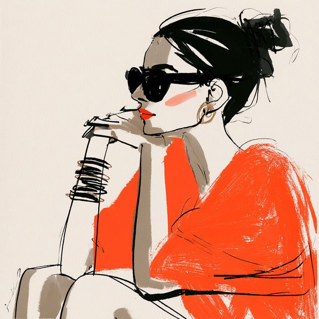Garance Dore style, Midjourney V8.2, render 2 of 4