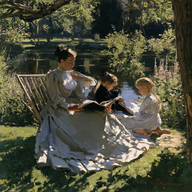 Gari Melchers style, Midjourney V8.2, render 4 of 4