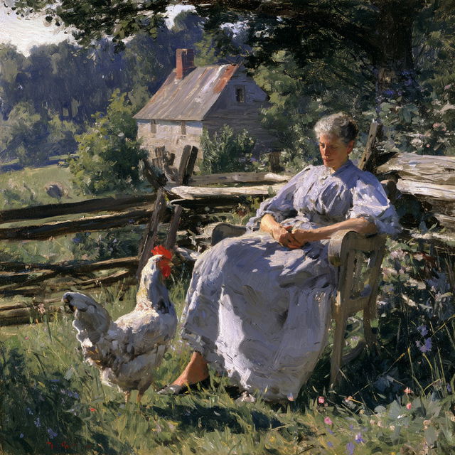 Gari Melchers style, Midjourney V8.2, render 3 of 4